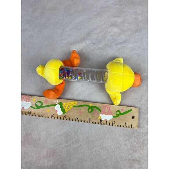 Vintage Gund Baby Beanstix Flappy Stuffed Plush Duck Rattle Rare - Picture 7 of 7